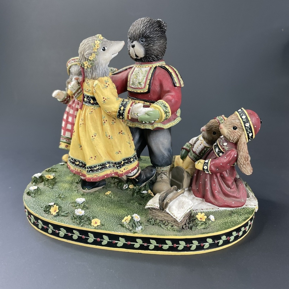 2002 Demdaco Woodsong EVERLASTING LOVE Woodland Wedding‎ Figurine Scene Animals